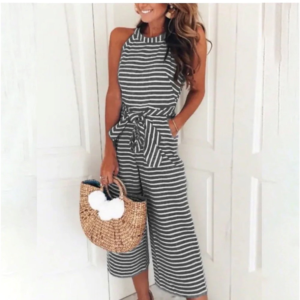 Pretty Garden Women’s Straight Leg Belted jumpsuit.‎ Size L/XL